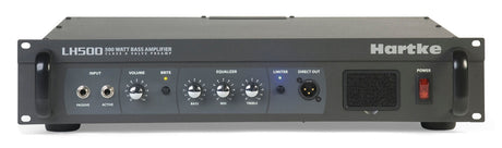 Cabezote para bajo Hartke LH500 de 500 W, vista frontal