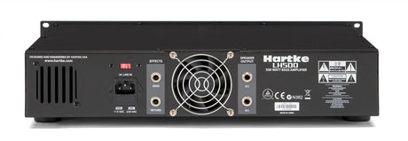 Cabezote para bajo Hartke LH500, panel trasero con loop de efectos y salidas de altavoz