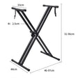 Soporte HEBIKUO Q-2XC-2 de doble X para teclado