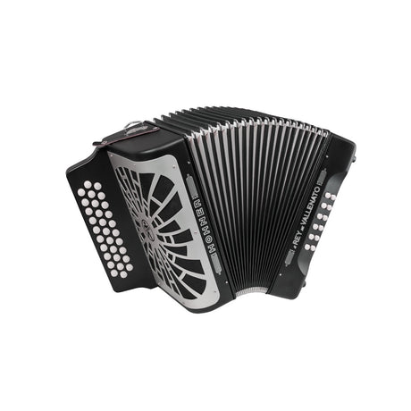 Acordeón Hohner El Rey del Vallenato negro, vista principal