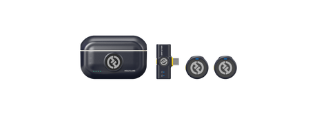 Hollyland LARK M2 Mobile Version USB-C negro con estuche de carga, receptor USB-C y dos transmisores