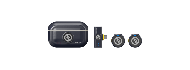 Hollyland LARK M2 Mobile Version USB-C negro con estuche de carga, receptor USB-C y dos transmisores