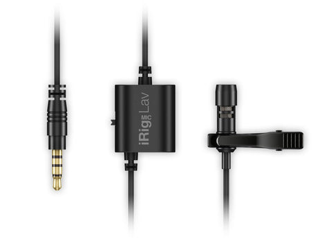 Micrófono de solapa IK Multimedia iRig Mic Lav con cable, vista completa