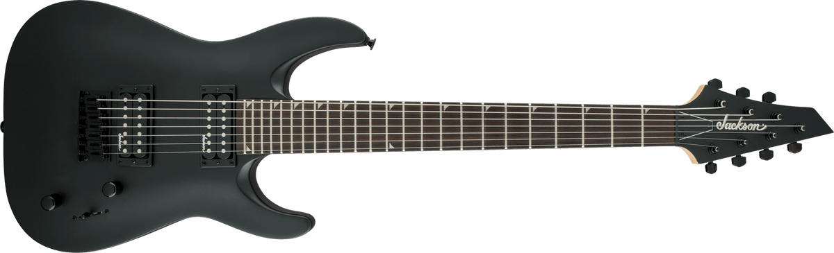 Jackson JS22-7 DKA HT Satin Black, vista frontal