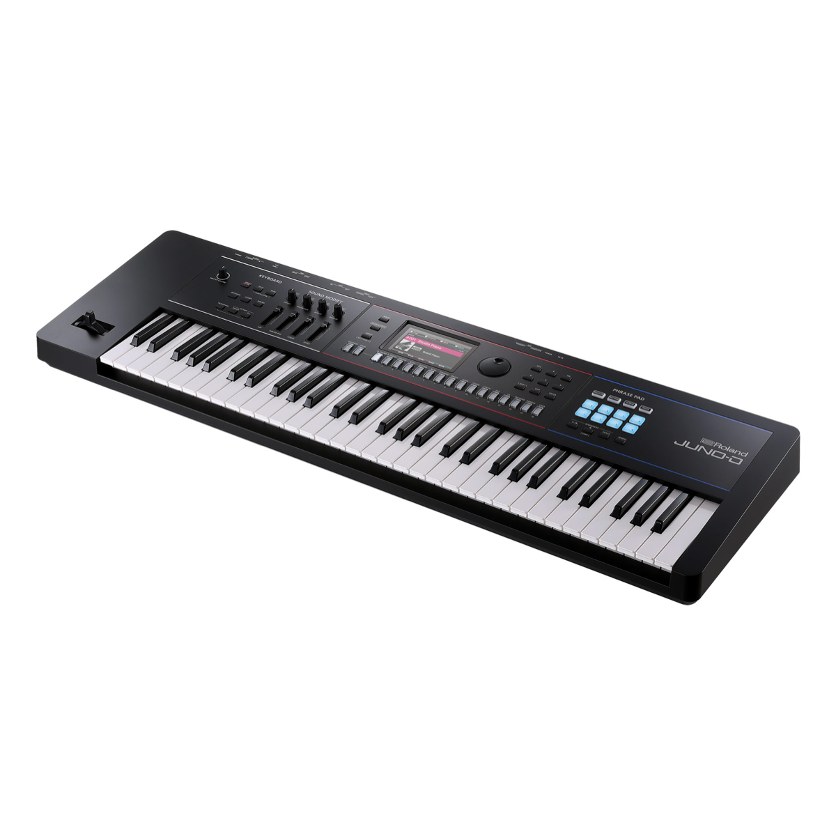 Roland JUNO-D6 en vista frontal de tres cuartos