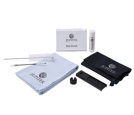 Accesorios incluidos en el kit de cuidado Jupiter JCM-CLK1 para clarinete