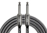 Cable tejido para instrumento Kirlin IWCC-201PN de 6 metros en acabado negro y plata