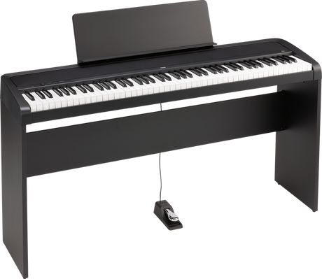 Piano digital Korg B2+BK negro con soporte opcional STB1