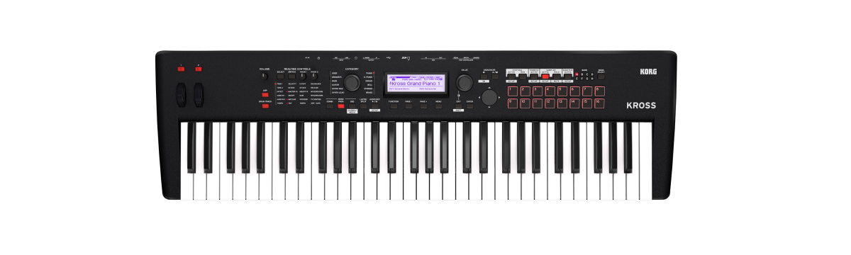Korg KROSS 2-61 Music Workstation en acabado Super Matte Black