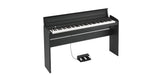 KORG LP-180-BK piano digital negro con mueble, vista en ángulo