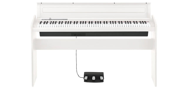KORG LP-180-WH piano digital blanco con base y pedalera, vista frontal