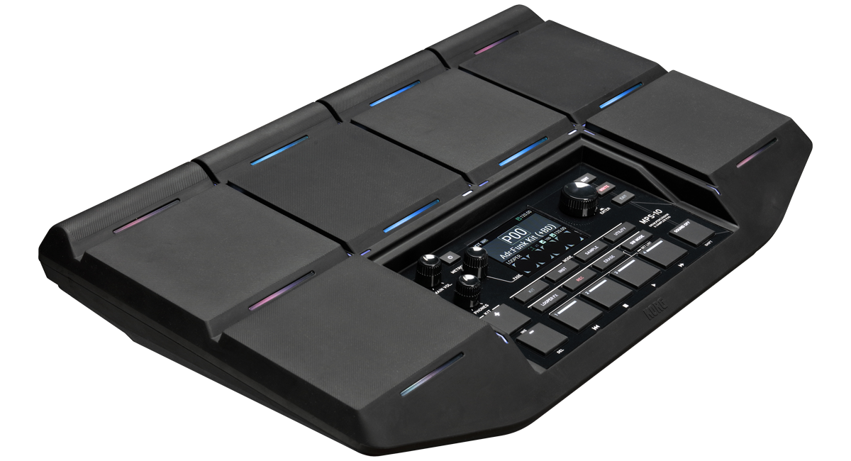 KORG MPS-10 pad de batería y percusión, vista en ángulo