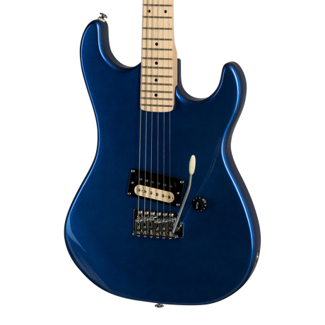 Guitarra Kramer Baretta Special Candy Blue – detalle del cuerpo, pastilla y puente