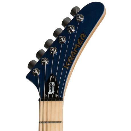 Guitarra Kramer Baretta Special Candy Blue – detalle de la pala y clavijas