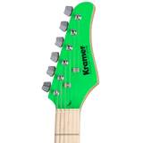 Guitarra Kramer Focus VT-211S Neon Green – detalle de la pala y clavijas