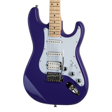 Guitarra Kramer Focus VT-211S Purple – detalle del cuerpo, pastillas y puente