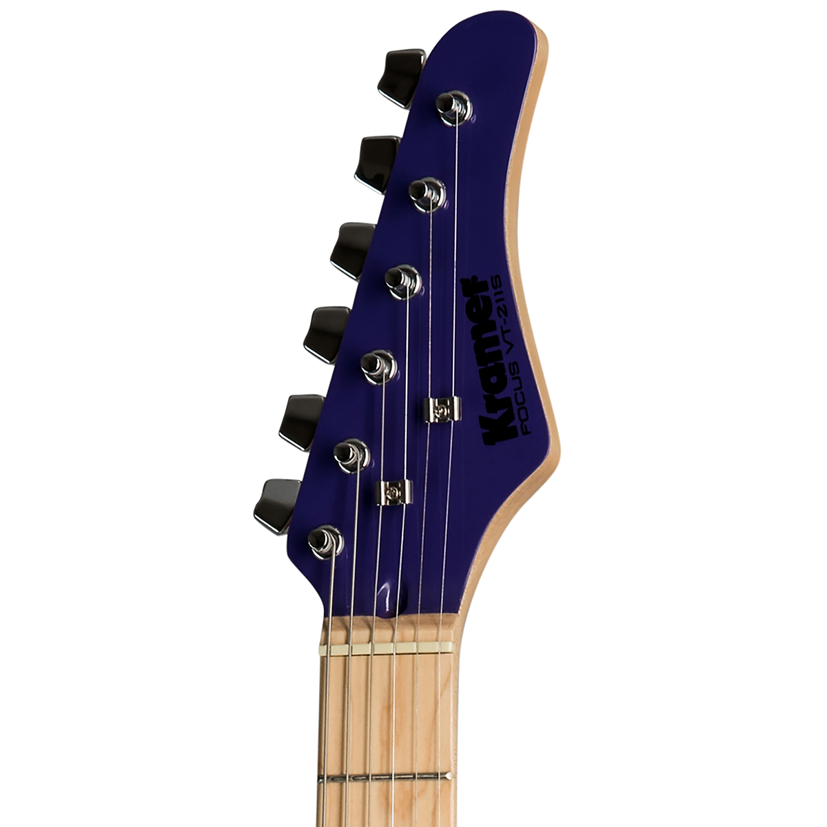 Guitarra Kramer Focus VT-211S Purple – detalle de la pala y clavijas
