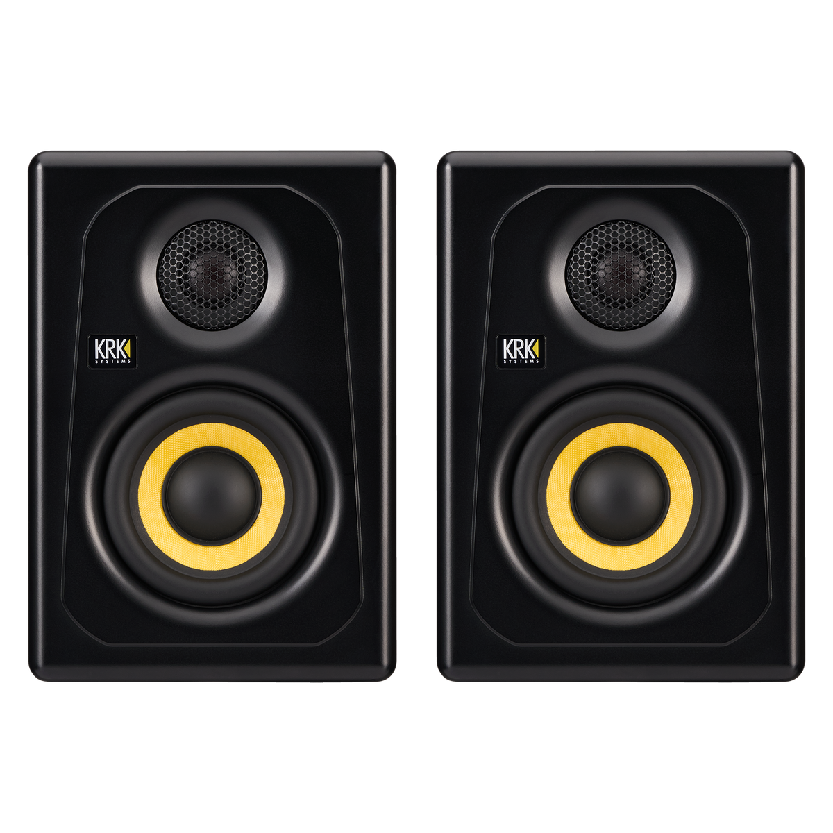 Par de monitores KRK Kreate 3 negros, vista frontal
