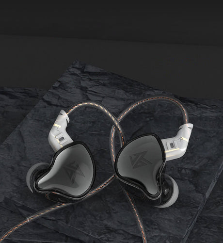 Audífonos in-ear KZ EDC negros, vista principal centrada