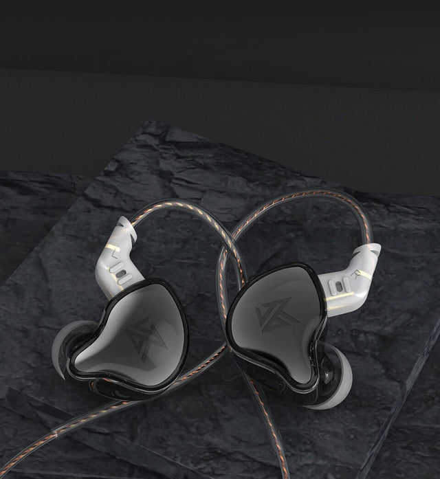 Audífonos in-ear KZ EDC negros, vista principal centrada