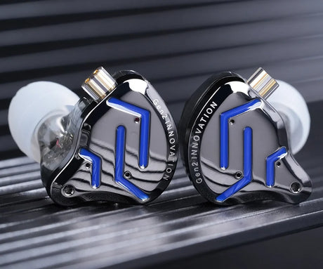 Audífonos in-ear KZ ZSN Pro 2 azules, vista principal centrada