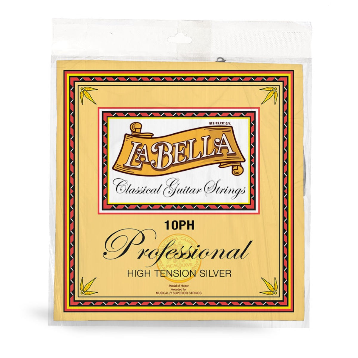 Juego de cuerdas La Bella 10PH Professional High Tension Silver para guitarra clásica
