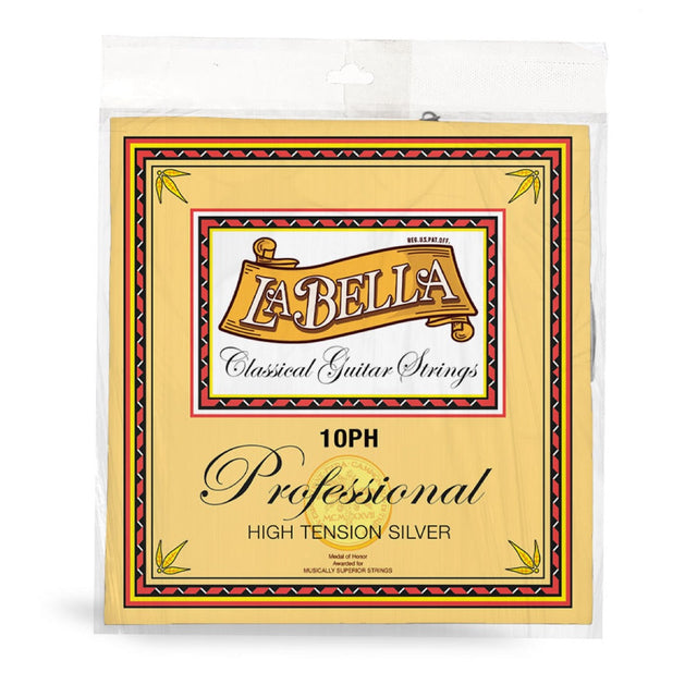 Juego de cuerdas La Bella 10PH Professional High Tension Silver para guitarra clásica
