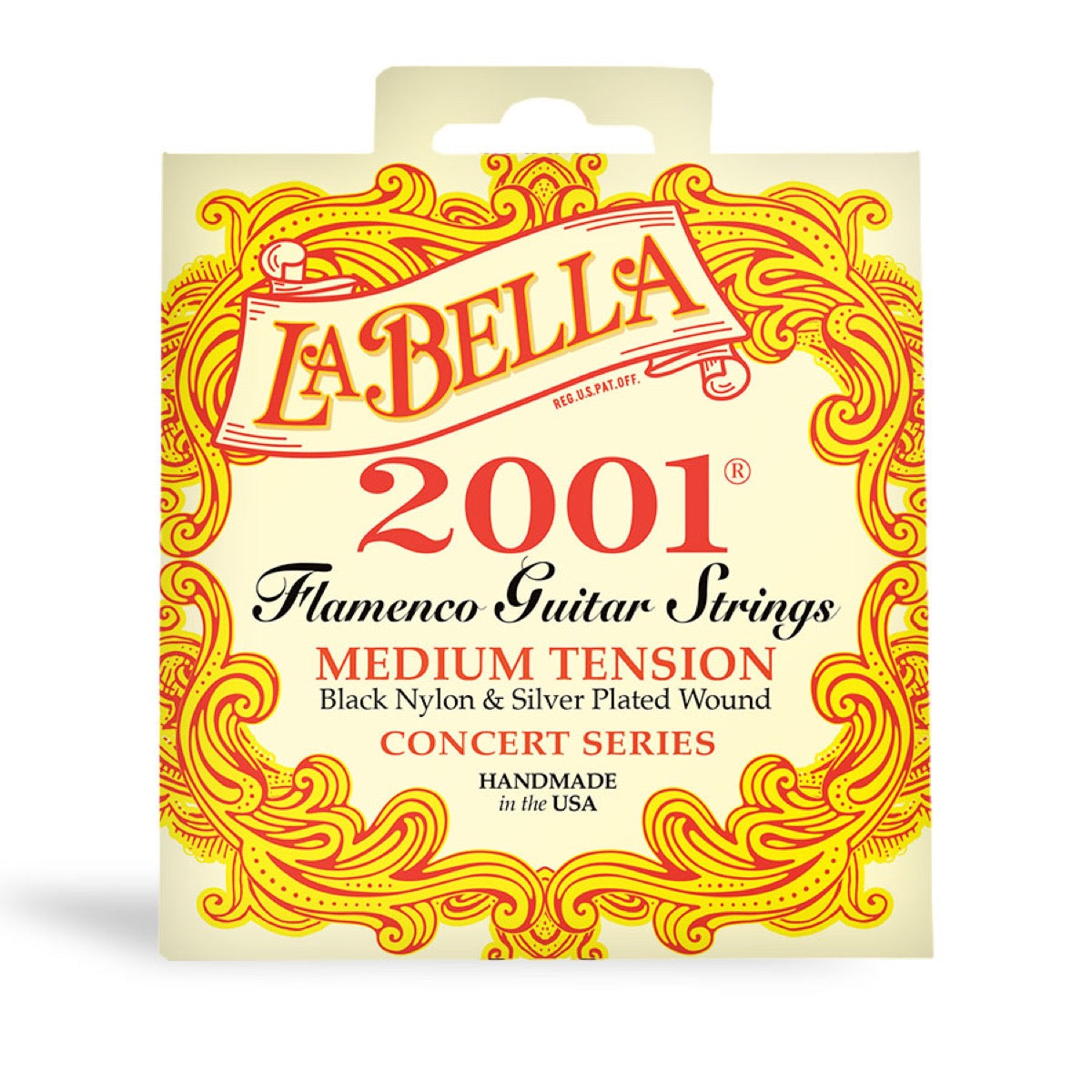 Cuerdas negras La Bella 2001 Flamenco Medium Tension para guitarra flamenca