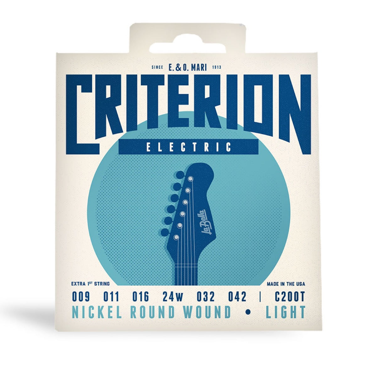 Cuerdas La Bella Criterion C200T Light 9-42 para guitarra eléctrica