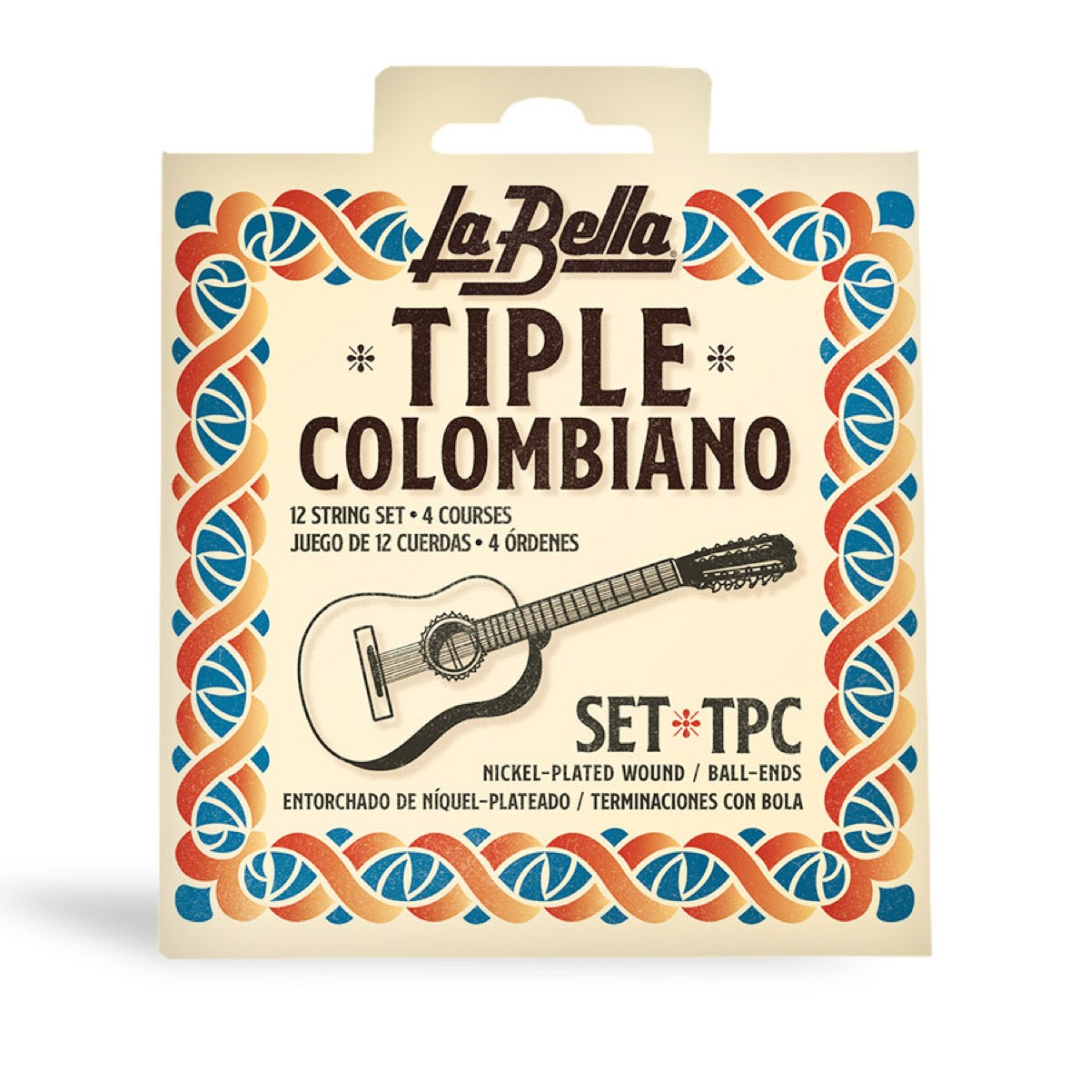 Juego de doce cuerdas La Bella TPC para tiple colombiano