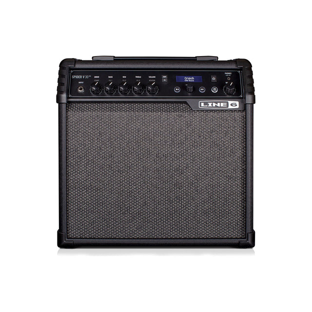 Amplificador Line 6 Spider V 30 MkII, vista frontal sobre fondo blanco