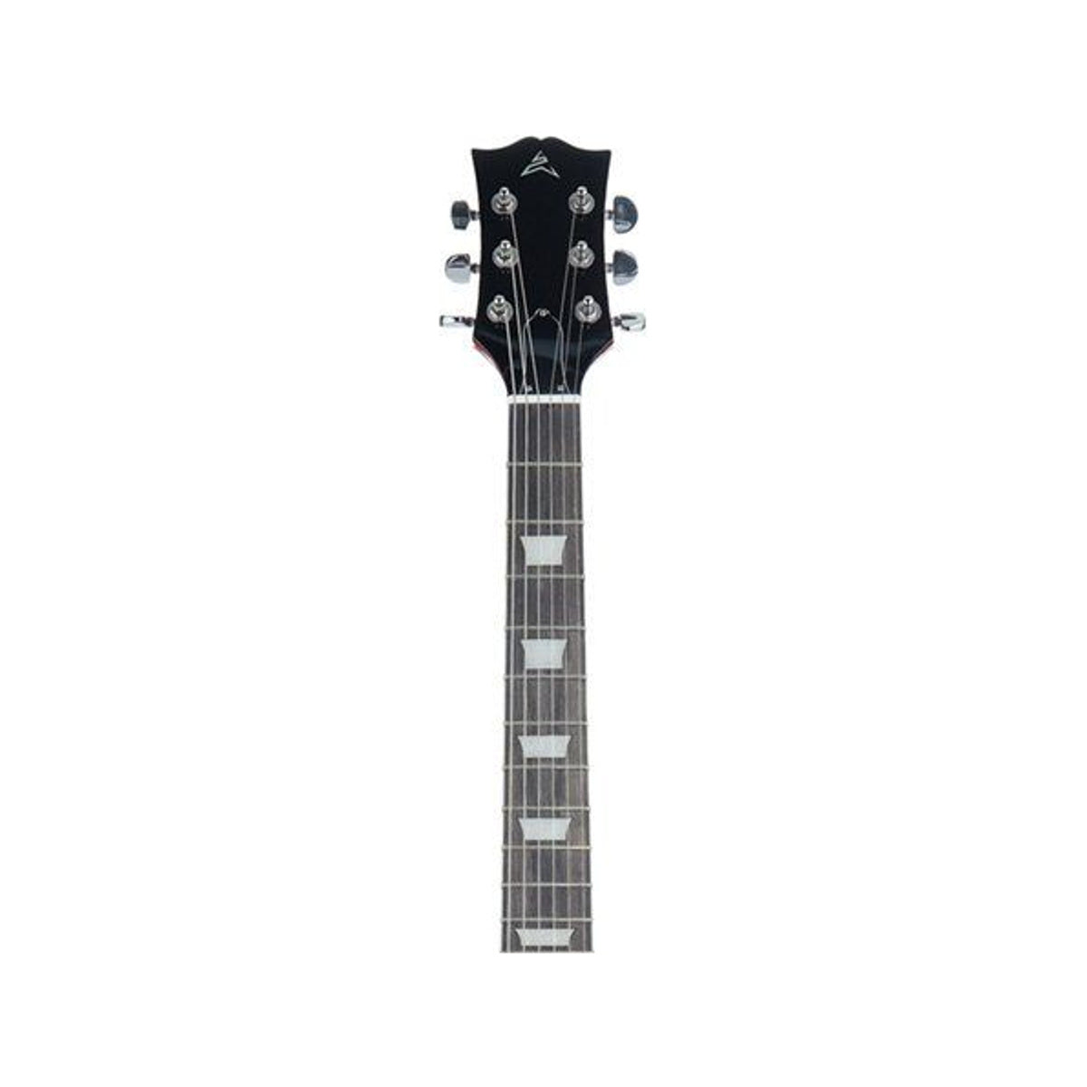 Detalle del clavijero de Guitarra Eléctrica Ayson Les Paul LP Sunburst sobre fondo blanco