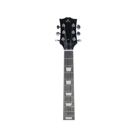 Detalle del clavijero de Guitarra Eléctrica Ayson Les Paul LP Sunburst sobre fondo blanco