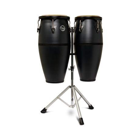 Set de congas LP Discovery II LP646DII-OX Onyx con base, sobre fondo blanco