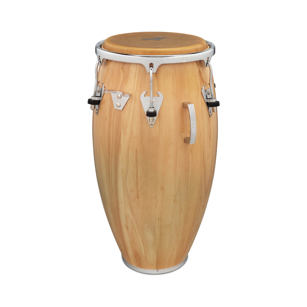 Conga LP Matador M752S-AWC Natural Chrome de 11 3/4 pulgadas, vista posterior sobre fondo blanco