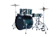 Batería acústica Ludwig Accent Jade Dust verde, vista principal del kit completo