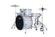 Batería acústica Ludwig Accent Snow Dust blanca, vista principal del kit completo