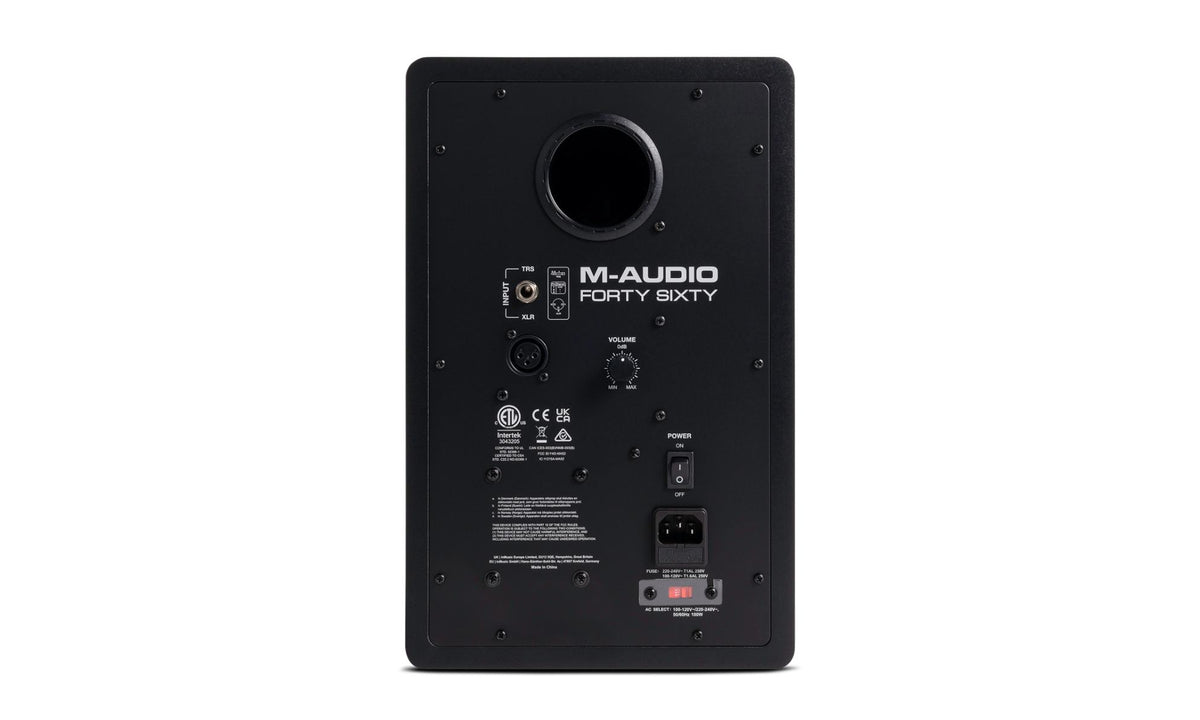 Monitor de estudio M Audio Forty Sixty panel posterior