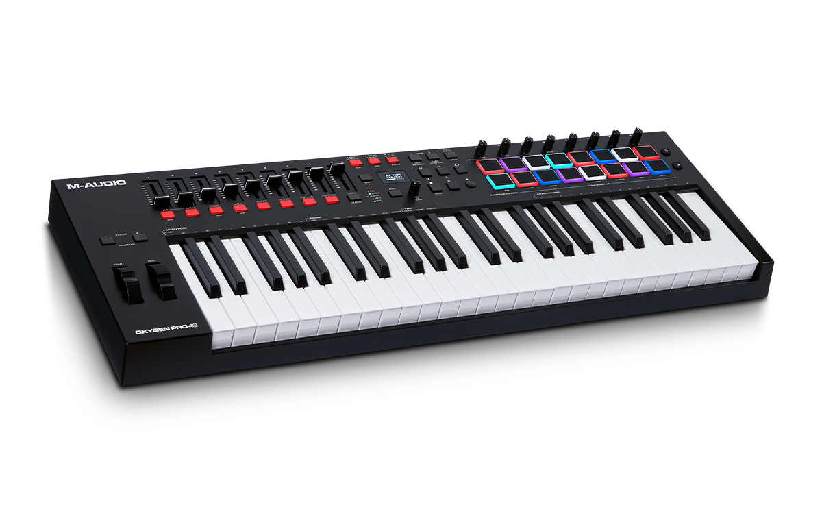 Controlador MIDI M Audio Oxygen Pro 49 vista principal completa