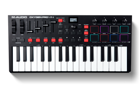 Controlador MIDI M Audio Oxygen Pro Mini panel posterior