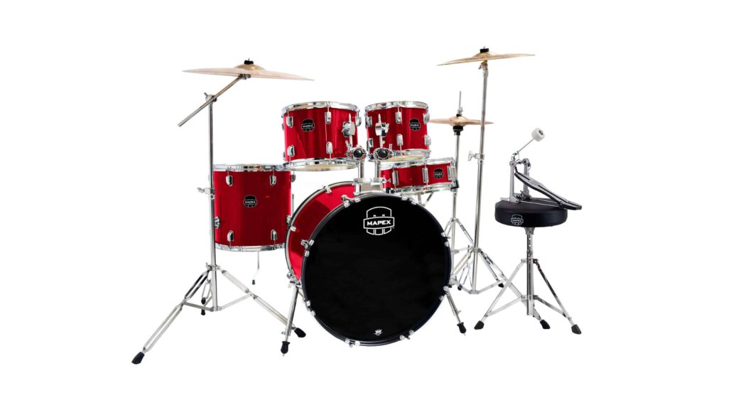 Batería Mapex Comet CM5295FTC Infra Red con hardware, platillos y banqueta, vista completa