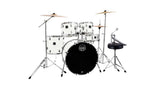 Batería Mapex Comet CM5295FTC White Thin Grain con hardware, platillos y banqueta, vista completa