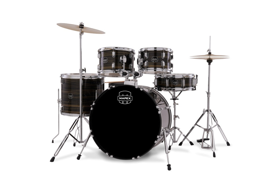 Batería Mapex Comet Ebony Yellow Grain, vista oficial 2