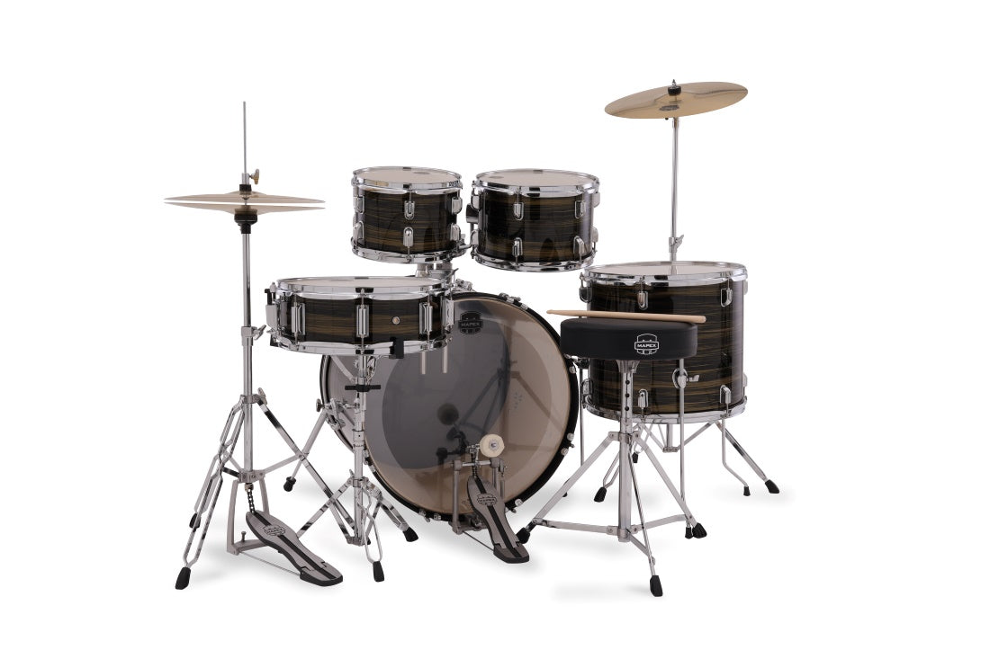 Batería Mapex Comet Ebony Yellow Grain, vista oficial 3
