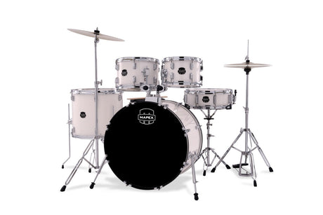 Batería Mapex Comet White Thin Grain, vista oficial 2