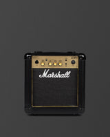 Marshall MG10 Black and Gold, vista frontal completa
