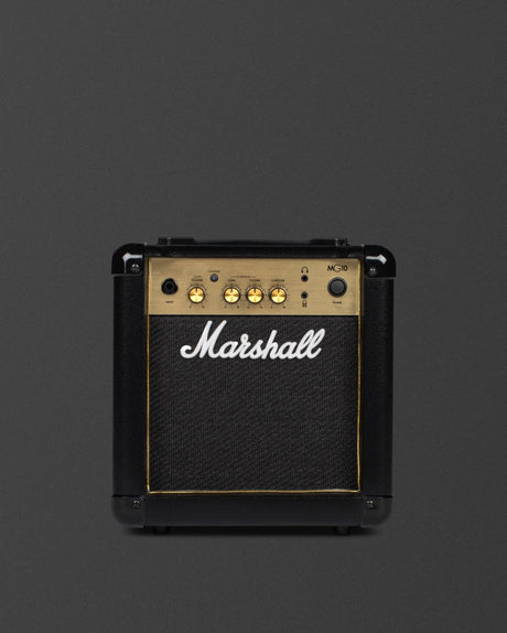 Marshall MG10 Black and Gold, vista frontal completa