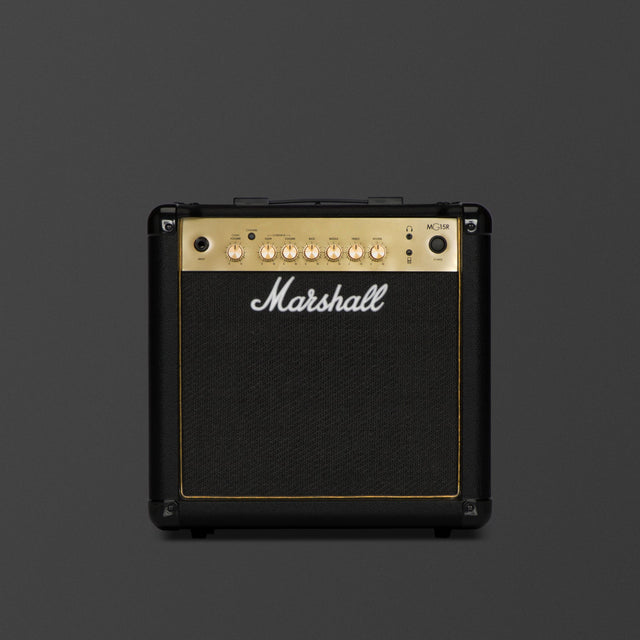 Marshall MG15R Black and Gold, vista frontal