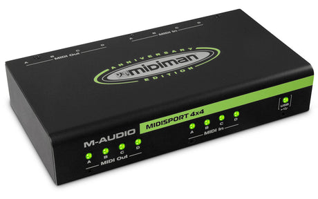 Interfaz M-Audio MIDISPORT 4x4, vista principal en ángulo