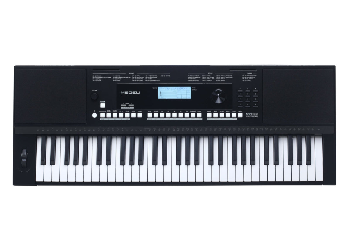 Teclado Medeli MK300 negro, vista principal superior